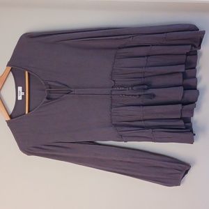 Kensie Plum Tiered Tunic Top Size M